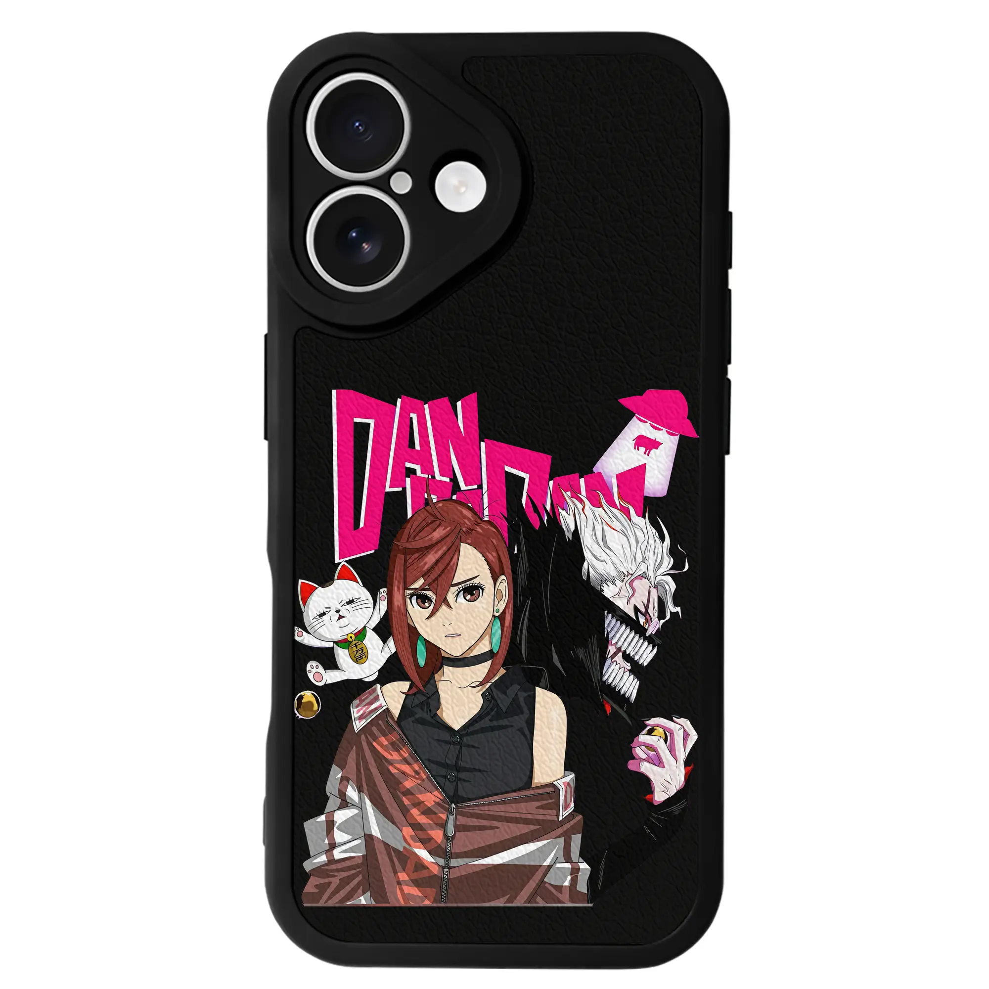 ダンダダン グッズ,綾瀬桃 - IPhone 16シリーズ対応 ・ シリコンスマホケース ・ レザー調 ・ 高精度フィット ・ 耐衝撃 ・ ワイヤレス充電対応 ・ 精密カット